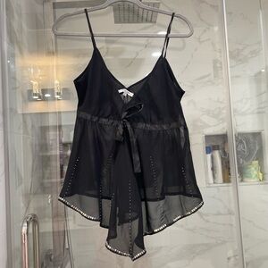 Y2K Black RAZZLE DAZZLE Sheer Cami